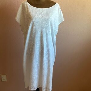 LAUREN RALPH LAUREN  White Embroidered Shift Dress